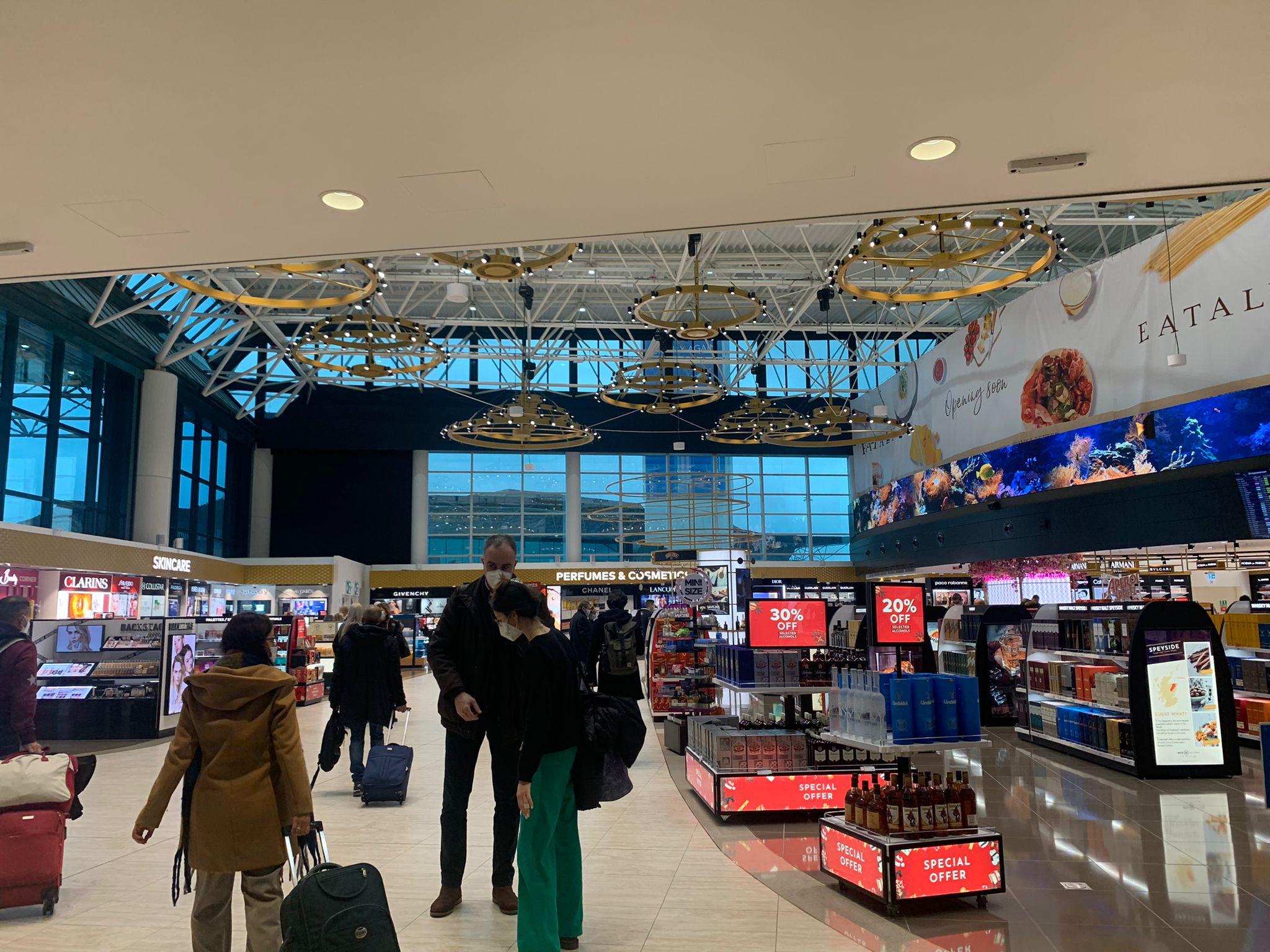 Duty Free Aeroporto Fiumicino: impianti elettrici, illuminazione e antincendio